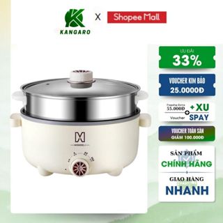 Nồi Lẩu Điện Đa Năng 2 Tầng kèm giá hấp 28 cm tráng men chống dính công suất 1000W, Dung tích 4l NEW NEW NEW