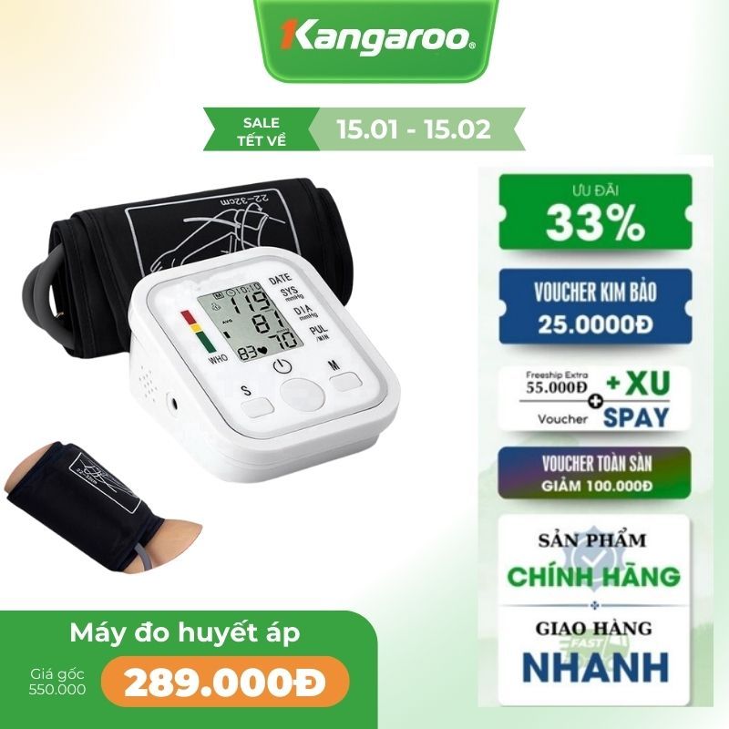 Máy Đo Huyết Áp YOROSHIKO Đeo Tay Chính Hãng ( Giọng nói Tiếng Việt) Bh 24 Tháng Chính Hãng )