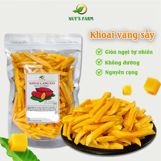 Khoai lang vàng cọng (sợi) sấy giòn Nut Farm 500g, không đường, giòn ngọt bùi tự nhiên
