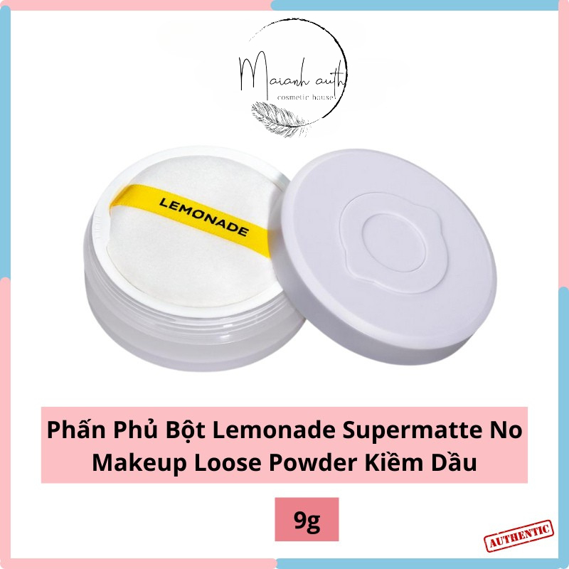 Phấn Phủ Bột Kiềm Dầu Lemonade Supermatte No Makeup Powder Phấn Phủ Thuần Chay 9g