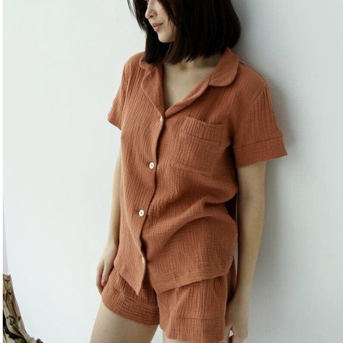 Pyjama mặc nhà xô muslin mềm mịn - Mé Hè