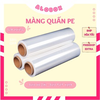 Màng pe quấn hàng - Màng bọc hàng giỏ quà - Bọc ghế sofa bàn ăn, khổ 50cm trong suốt ship hỏa tốc HCM - PKĐH P02, Alobox