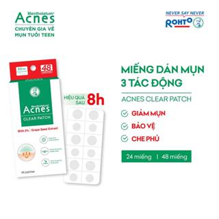 Miếng dán mụn giúp giảm mụn sưng viêm Acnes Clear Patch (48 Miếng)