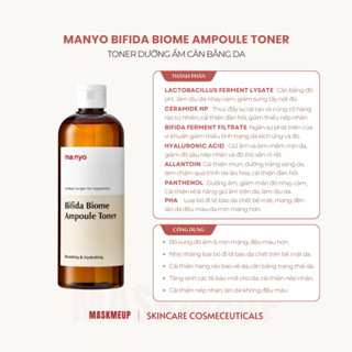  Toner MANYO dưỡng chứa lợi khu.ẩn cân bằng da BIFIDA BIOME AMPOULE 