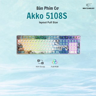 [Sẵn Hàng] Bàn phím cơ sử dụng dây Akko 5108S 1 Mode | Mạch Xuôi | Led RGBg