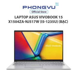  Máy tính xách tay  Laptop Asus Vivobook 15 X1504ZA-NJ517W  i5-1235U   Bạc  - Bảo hành 24 tháng 