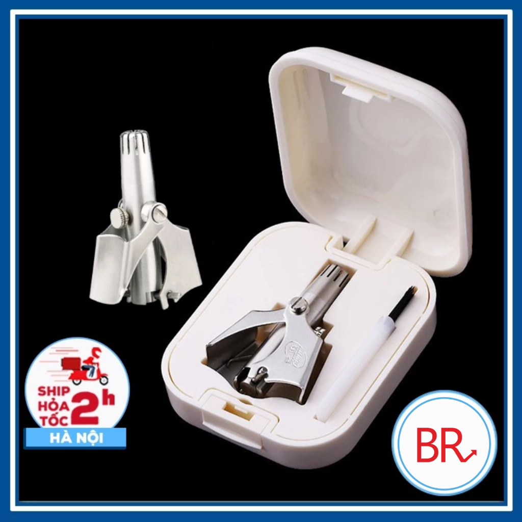 Dụng cụ tỉa lông mũi cầm tay Kèm Hộp bằng thép không gỉ – Dụng cụ cắt tỉa lông mũi không đau an toàn vệ sinh 01616