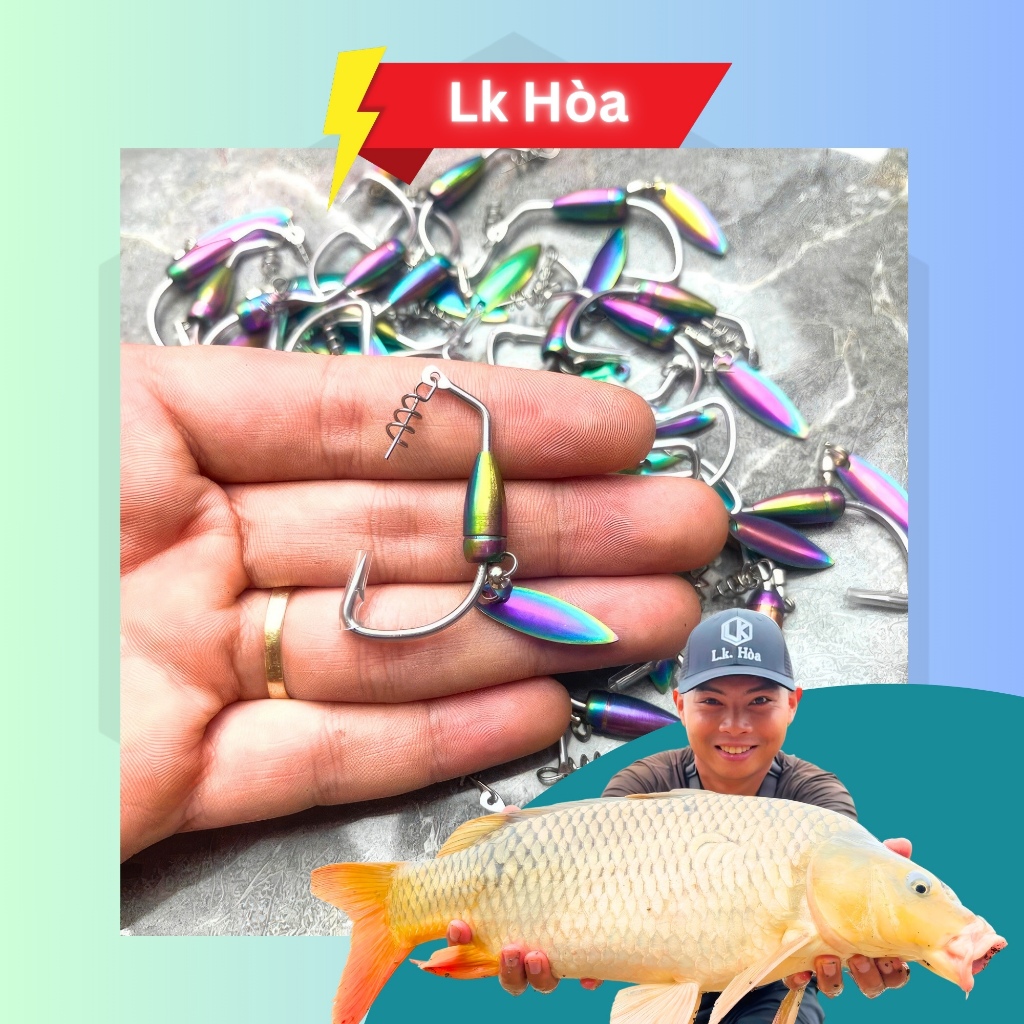 [LK HÒA] LƯỠI TIAN, LƯỠI MÓC MỒI MỀM CÂU LURE LK HÒA
