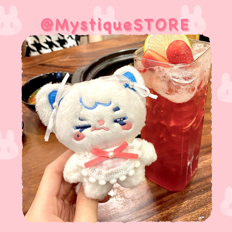 [Mystique STORE] Yếm cho doll 10cm nơ hồng-Outfit cho doll 10cm