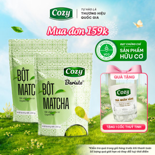 Combo 2 Gói Bột Matcha Cozy Trà Xanh Hữu Cơ Nguyên Chất Công Nghệ Nghiền Không Sinh Nhiệt Nhật Bản