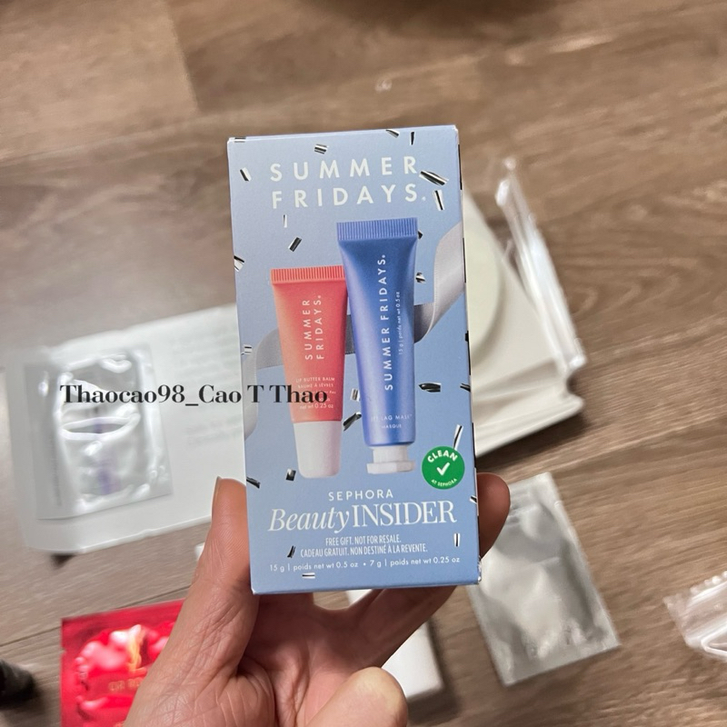 Set son dưỡng Summer Fridays + mặt nạ mini