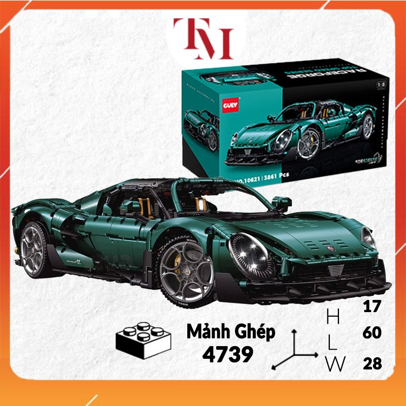 Technic Guly 10621 Lamborghini Alfa Romeo Tỉ Lệ 1:8