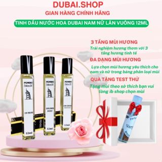 Tinh Dầu Nước Hoa Dubai Chính Hãng Chai Lăn Vuông 12ML- Tinh Dầu Nước Hoa Nam Nữ Nguyên Chất Lưu Hương 24H