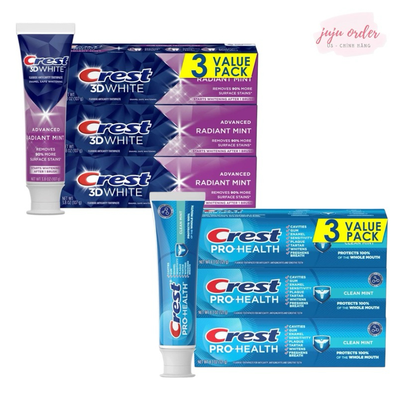[ HÀNG MỸ ] - KEM ĐÁNH TRẮNG RĂNG VƯỢT TRỘI - CREST