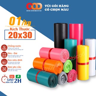1kg Túi Gói Hàng Túi Niêm Phong Tự Dính - Size 20x30cm Màu Tự Chọn