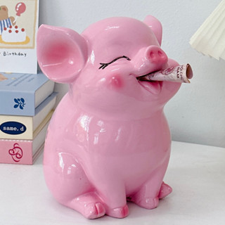  Heo HOT 3D tai vểnh lợn ngậm tiền size nhỏ  C20xD17xR15  | quà tặng trang trí ống tiết kiệm tiền TIỆM HEO SODA 