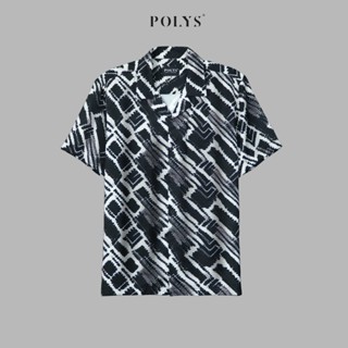 Áo Sơ Mi Họa Tiết Ngắn Tay Nam POLYS Fullbox, Lụa Mango Không Nhăn, Mềm Mịn Giãn 4 Chiều ZIG ZAG