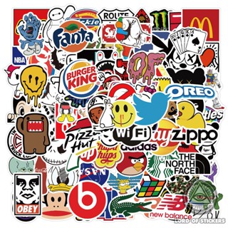 Set 101 Miếng Dán Graffiti Brand Logo Sticker Thương Hiệu Chống Thấm Nước Trang Trí Mũ Bảo Hiểm, Ván Trượt, Laptop, Vali