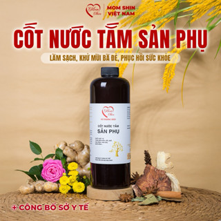  Nước tắm sau sinh MOM SHIN cốt nước tắm sản phụ giảm mùi bà đẻ thảo dược thiên nhiên chai 1000ml 