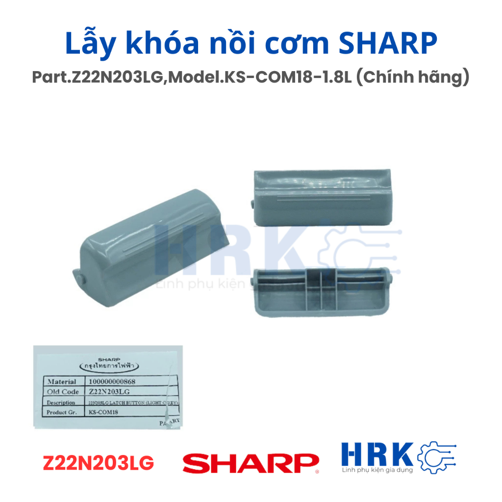 Lẫy khóa nồi cơm điện SHARP,model KS-COM18 Thái Lan chính hãng.Linh kiện nồi cơm điện SHARP