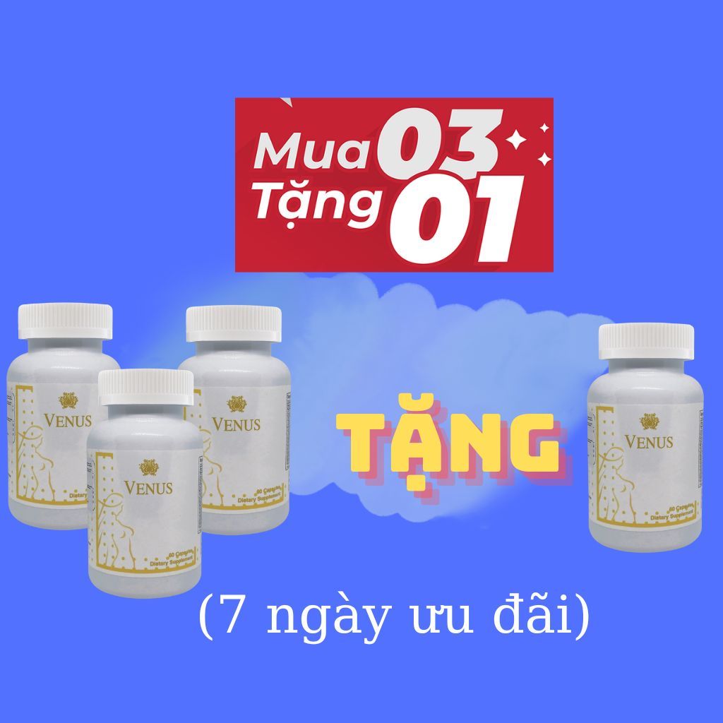 Tăng vòng 1 VENUS BREAST (CHÍNH HÃNG MỸ) viên uống nở ngực và  săn chắc hơn. Lọ 60 viên