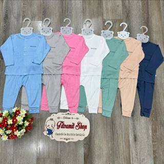 Bộ Dài Tay Thun Lạnh Cúc Giữa Minky Mom Cho Bé, Bộ Thun Lạnh Cho Bé Can Đũng Đóng Bỉm Sơ Sinh Đến 2.5 Tuổi.