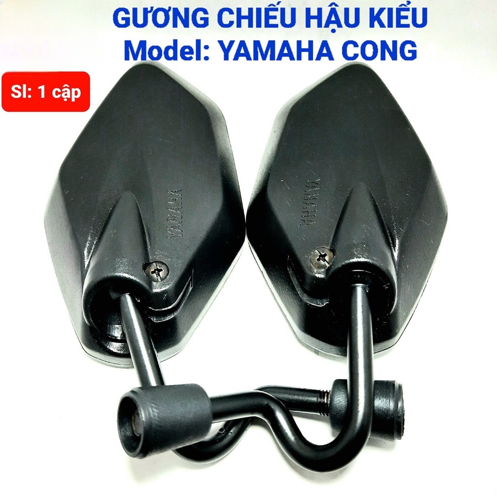 Kính Chiếu Hậu Xe Máy Kiểu YaZ Chân Cong – Gương Hậu Bên Trái Lắp Mọi Dòng Xe – Gương Xe Máy Độ Đẹp, Nhìn Rõ, Dễ Lắp