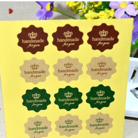 Set 5 tờ Tem handmade Hoàng gia