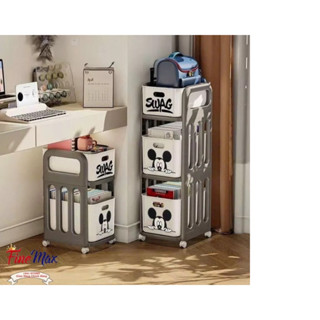 Kệ đựng đồ đa năng mẹ và bé 2 tầng 3 tầng, kệ in mình chuột mickey siêu dễ thương tiện lợi