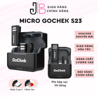 Mic Thu Âm Không Dây Gochek S23 Chính Hãng Phiên Bản Mới Nhất, Lọc Tạp Âm Giảm Ồn Hỗ Trợ Cho Quay Video Livestream (J.B)