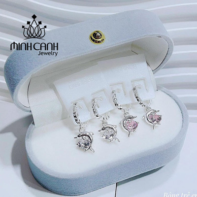 Bông Tai Bạc Cá Heo Cho Bé - Minh Canh Jewelry