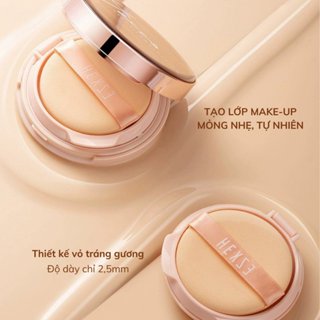 Phấn nước dưỡng ẩm kháng nước Hexze 15g, Cushion căng bóng, mỏng nhẹ
