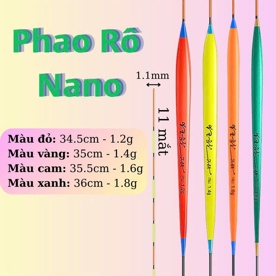 Phao Câu Cá Rô Siêu Nhạy Phao Nano Chuyên Câu Rô Fishing