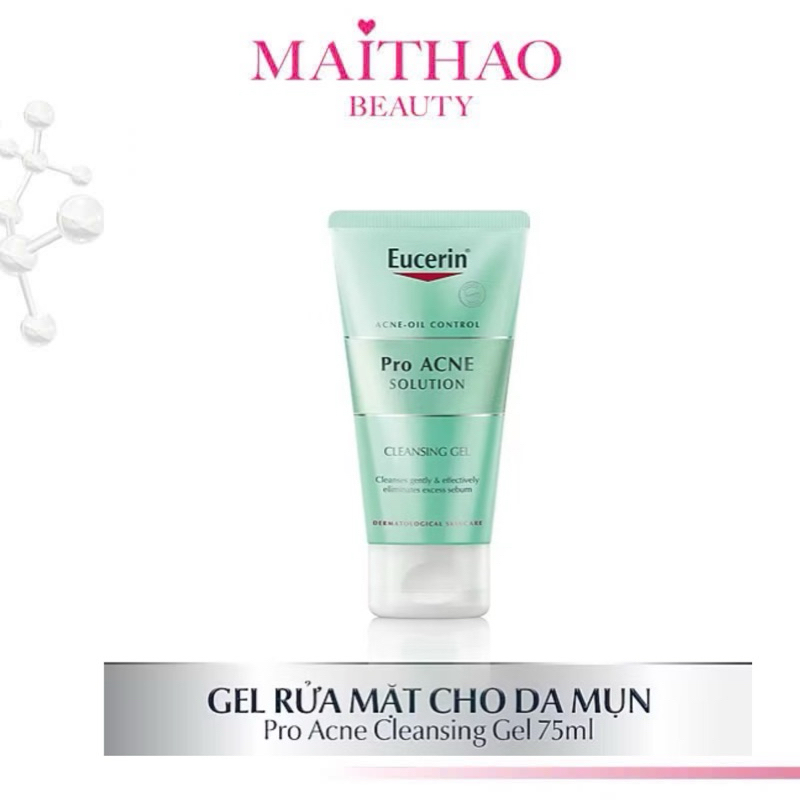 Eucerin Gel Rửa Mặt Cho Da Mụn Pro ACNE Cleansing 75ml