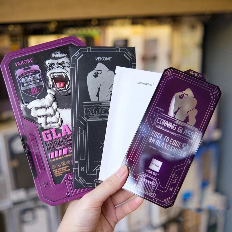 Kính cường lực WEKOME Tím 9D Corning WTP-086 cho iphone 16/ ip16 pro/ ip16 plus/ ip16 pro max