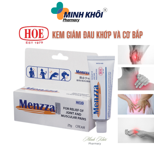 (HSD 9/2026) Kem giảm đau khớp và cơ bắp Menzza 50g chính hãng Hoe Pharma - Malaysia