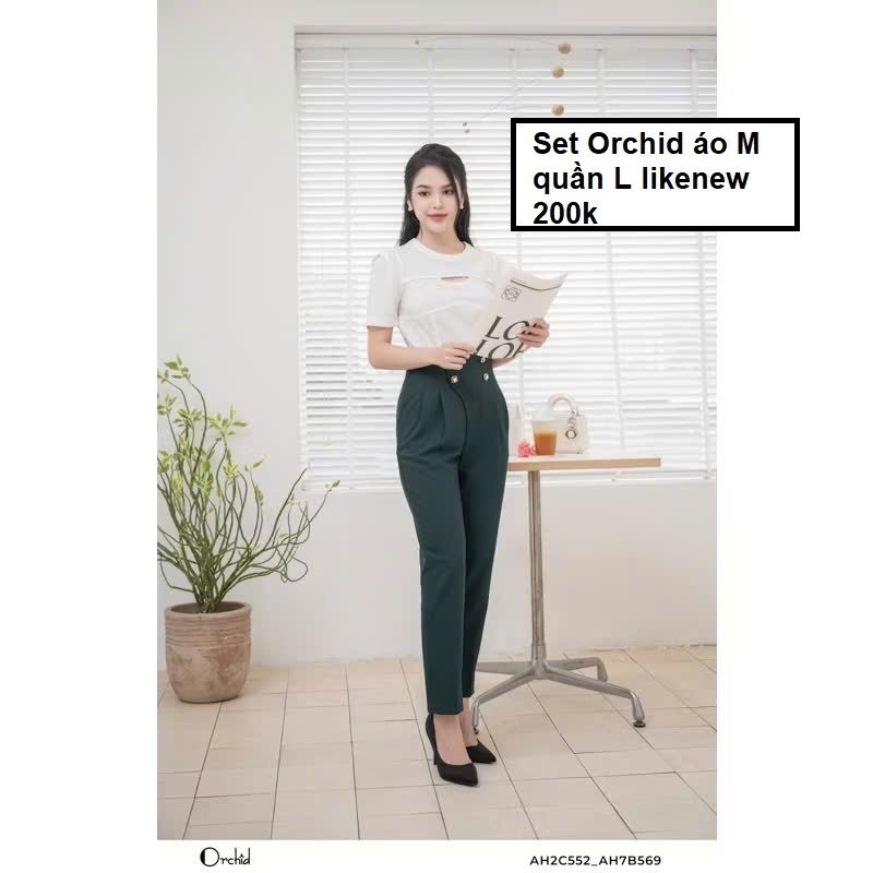 Set Orchid like new áo M quần L