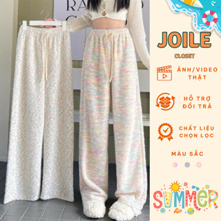  Quần len lông quần ống suông chất len lông quần dài ống rộng cá tính Joile Closet 