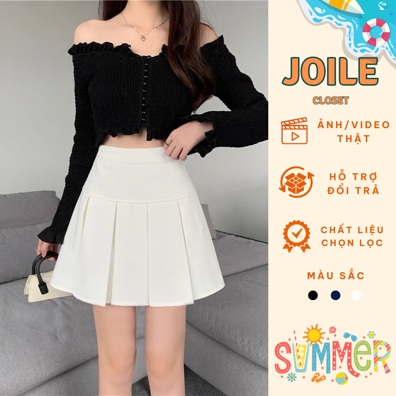 Chân Váy Xếp Ly To, Chân Váy Xếp Ly Ghen Bụng 2 Tầng Dáng Xoè Joile_Closet