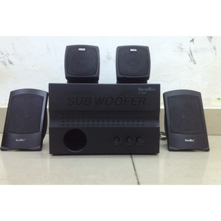 Bộ loa nghe nhạc 4.1 soundmax a5000/4000 đen bass lớn >