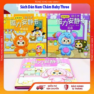 Đồ chơi sách nam châm baby three loại to và nhiều nhân vật hoạt hình sanrio 3D cute, đồ chơi tranh dán từ tính nhập vai