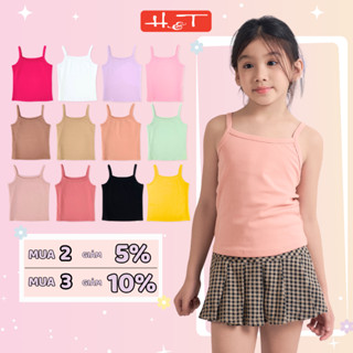Áo 2 dây trơn basic HTKIDS chất rib cotton 4 chiều, thiết kế năng động, trẻ trung đủ top size cho Mẹ và Bé diện cùng