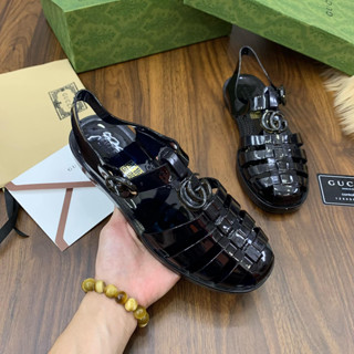 Dép rọ Gc, Dép sandal GC quai hậu trong suốt cao su cao cấp unisex hot trend 2024