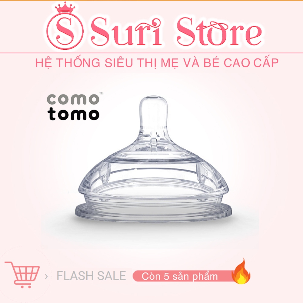 Núm Ti Bình Sữa Comotomo Silicon Cao Cấp - TÁCH LẺ NÚM