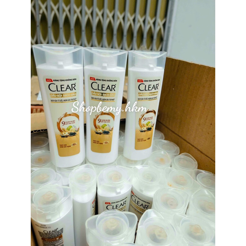 Dầu gội Clear 9 Loại Thảo dược cổ truyền sạch gầu giảm gãy rụng 100ml, 140g HKM