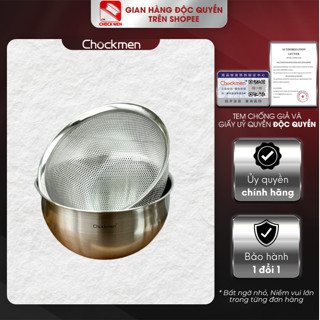 Set rổ chậu inox Chockmen 19-22-25-28cm inox 18/10 cao cấp chậu rửa đựng đồ đa năng (CKM251/254)