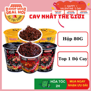 Mỳ Cay Ghost Pepper - Mì Gà Cay Nhất Thế Giới - Siêu Cay 1st - Hộp 80g - Ăn Vặt 1688