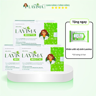  TẶNG KÈM KHĂN ƯỚT  Combo 03 Hộp viên uống LAVIMA BIOTIC 20V Tặng Khăn ướt vệ sinh Lavima Biotic 4.0 
