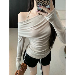 [Order]Áo trễ vai dài tay nữ tính thời trang xuân thu