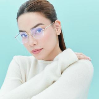 Gọng kính mắt không viền titan ANNA nam nữ dáng vuông sang trọng GCA000061